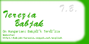 terezia babjak business card